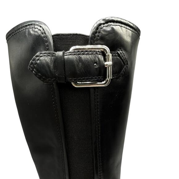 Corso Como Syracuse Boots Size 8.5 Italian Black Leather Extendable Calf - Picture 5 of 13